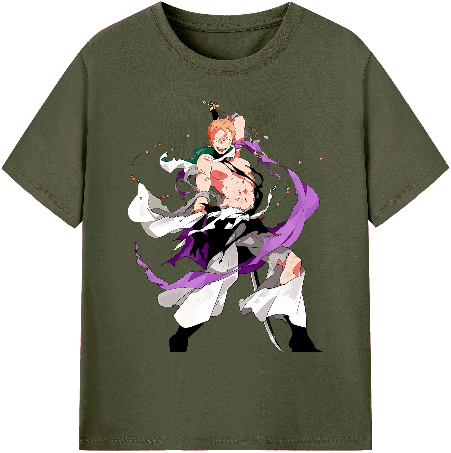（画像用） 刀剣乱舞 Touken Ranbu 綿100％ メンズ半袖Tシャツ｜肌触りやわらか＆通気性